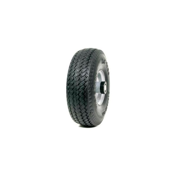 Marathon Industries Marathon 00011 4.10/3.50-4 Hand Truck Tire Sawtooth Tread Flat Free - 2.25" Offset - 3/4" Bearings 11